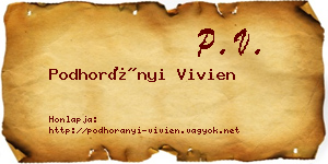 Podhorányi Vivien névjegykártya
